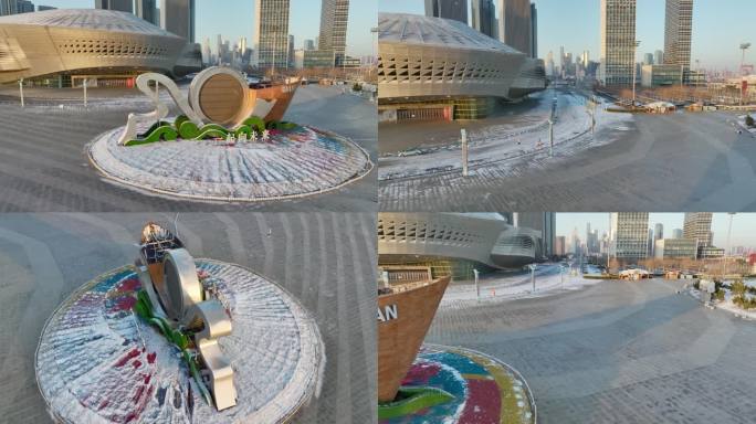 大连市东港海滨公园《一起向未来》帆船模型