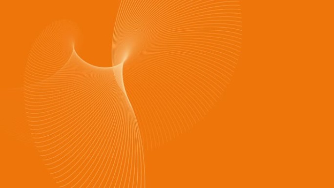 3D渲染的4k视频，该视频在橙色背景上描绘了太阳能，并带有白色的抽象波。