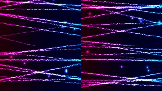 蓝紫色电流流动抽象霓虹灯视频动画
