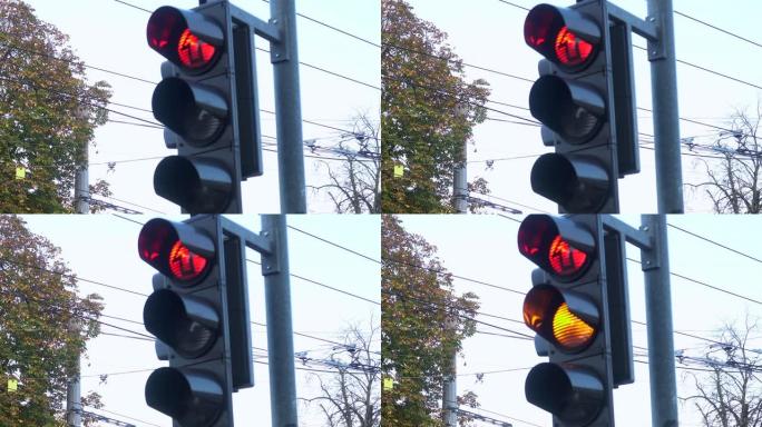过马路红绿灯转为绿灯