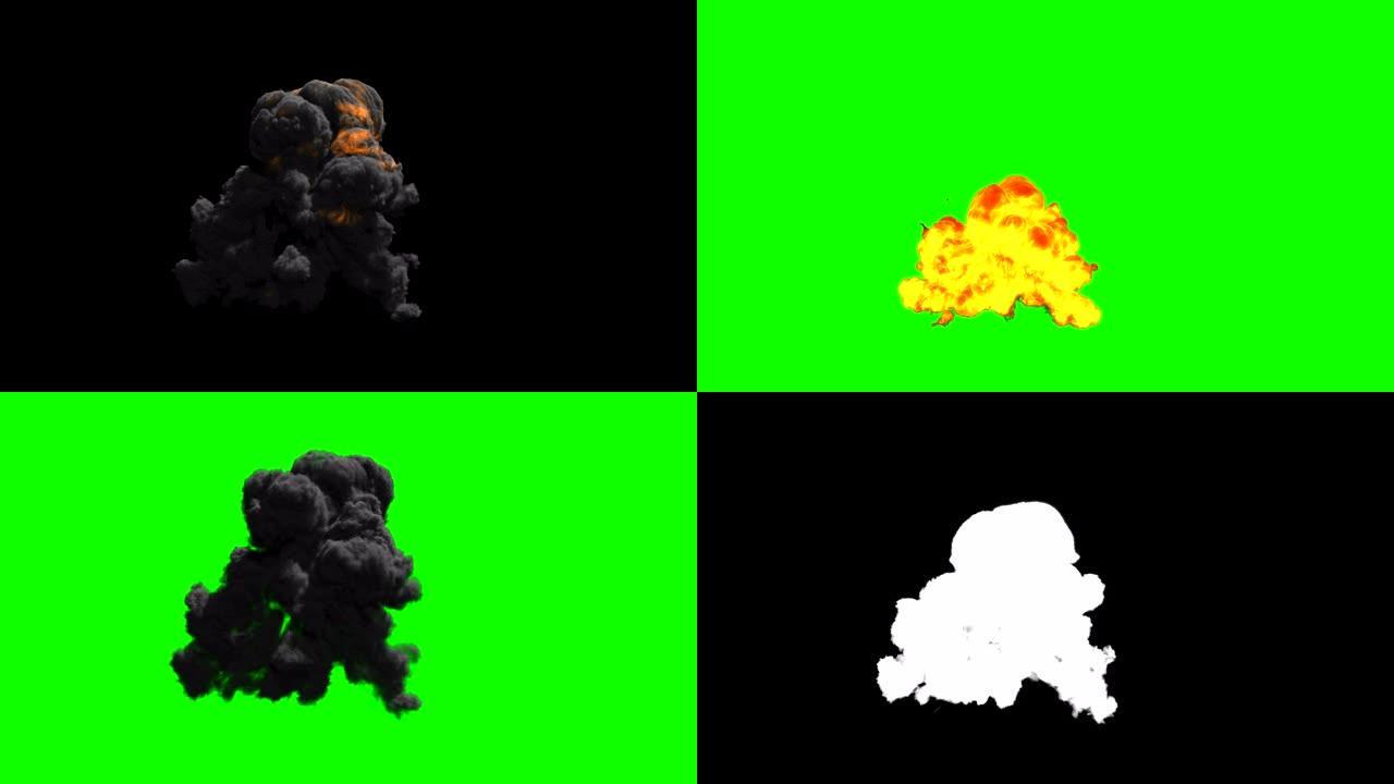 爆炸长夹3型，用于黑色、绿色屏幕，带阿尔法哑光