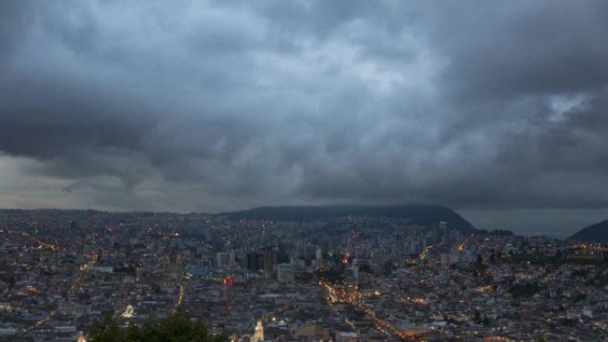 厄瓜多尔基多城市日落万维网时间