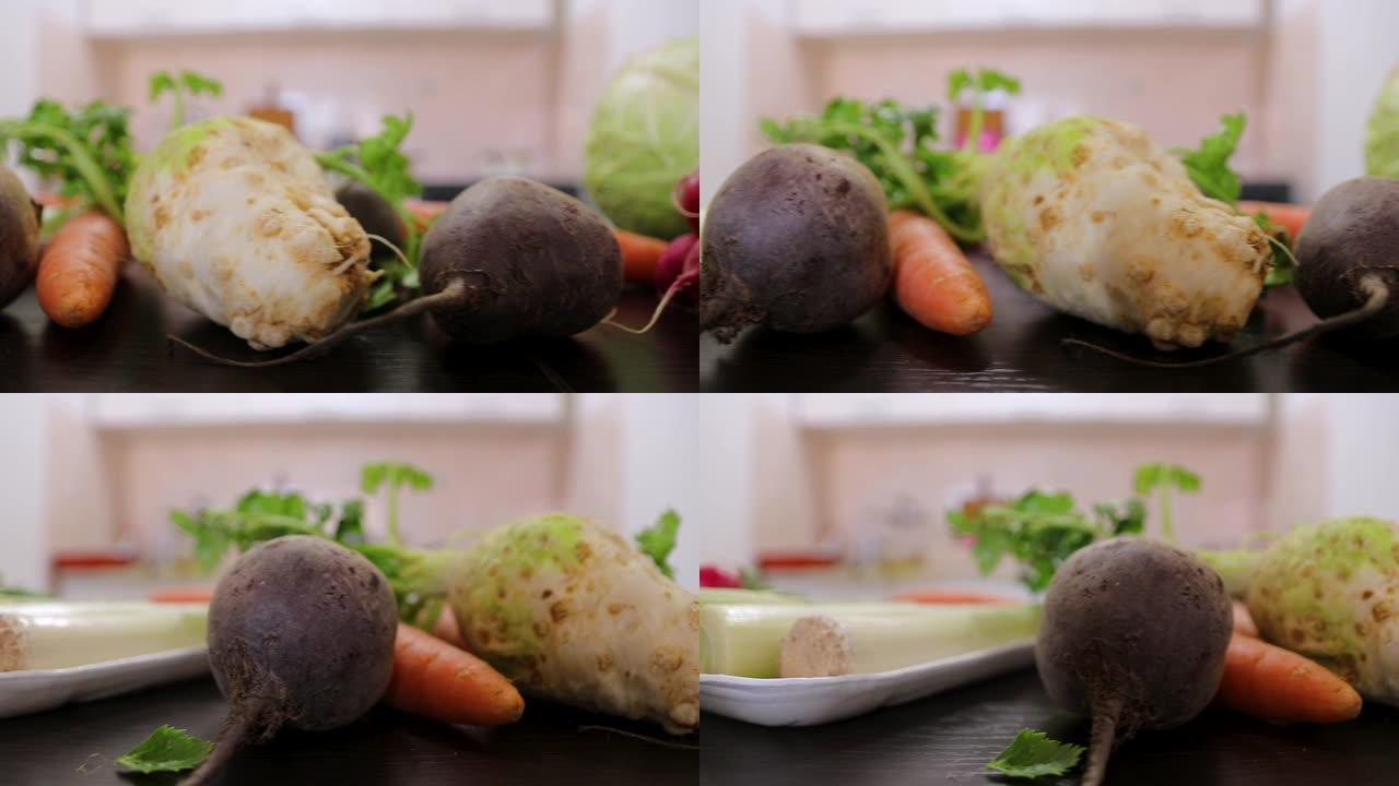餐桌上的新鲜蔬菜餐桌上的新鲜蔬菜