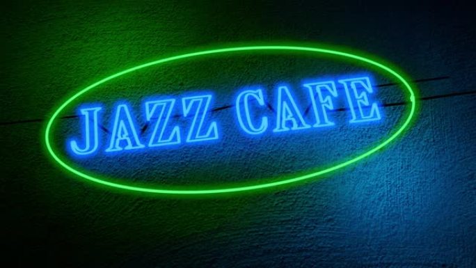 爵士咖啡馆标志显示音乐酒吧娱乐入口-4k