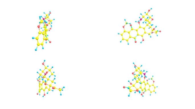 旋转表柔比星药物分子结构