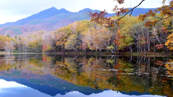日本北海道知床湖高视角宣传片全景全貌