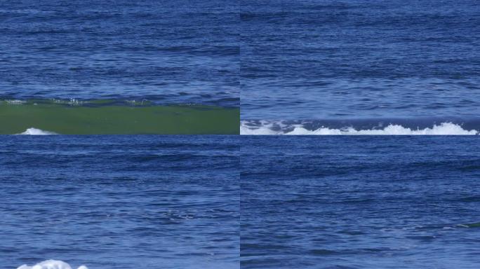 深蓝色的海洋海边海水海滩沙滩