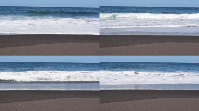 黑沙海滩，海洋地平线，特内里费，Bollullo