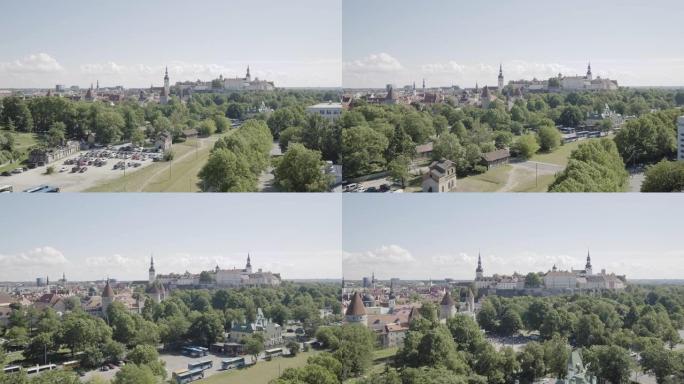 爱沙尼亚塔林市的无人机拍摄