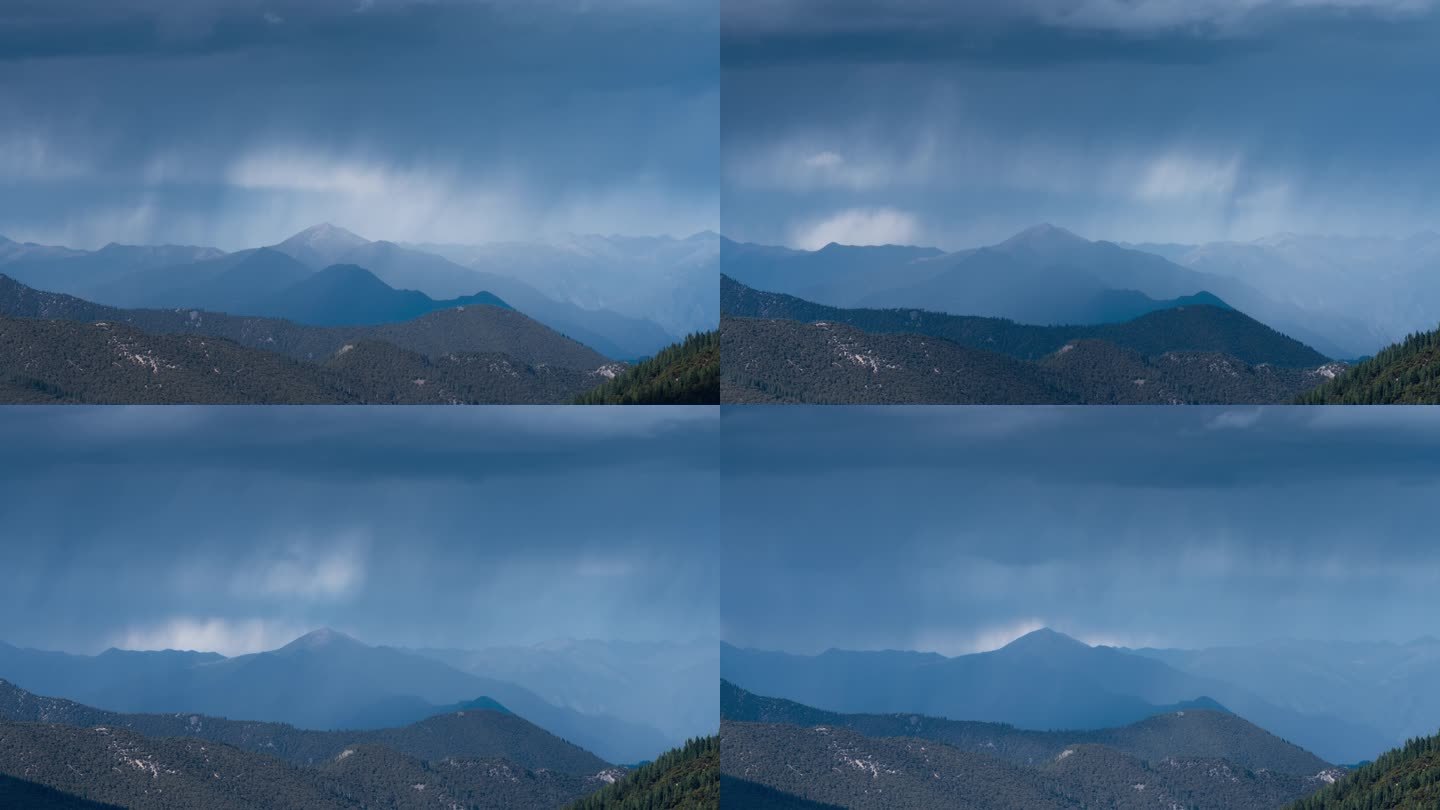 川西高原山上的暴雨