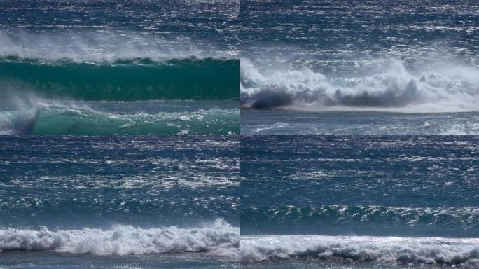 波浪飞溅沿海海洋水面岸边海面水景