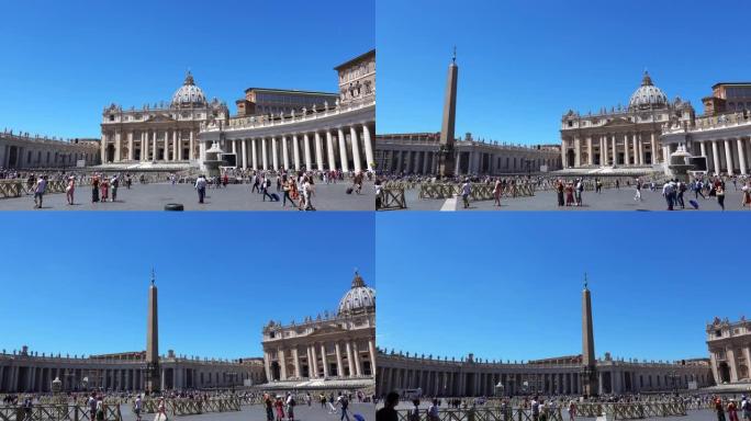 罗马意大利圣彼得广场梵蒂冈游客