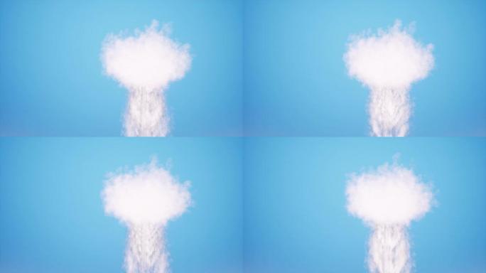 单云雨。多云的天气。天气设计。平面艺术设计。多云的天空。3d渲染。大风天气。阴雨天气预报。雨季4k