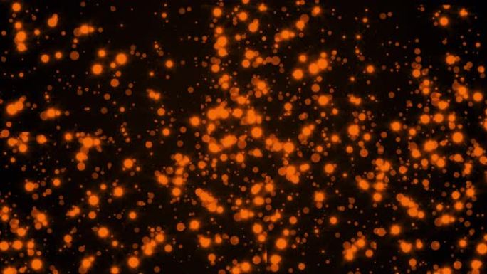 空间中的抽象明亮闪光粒子，计算机生成抽象背景，3D渲染