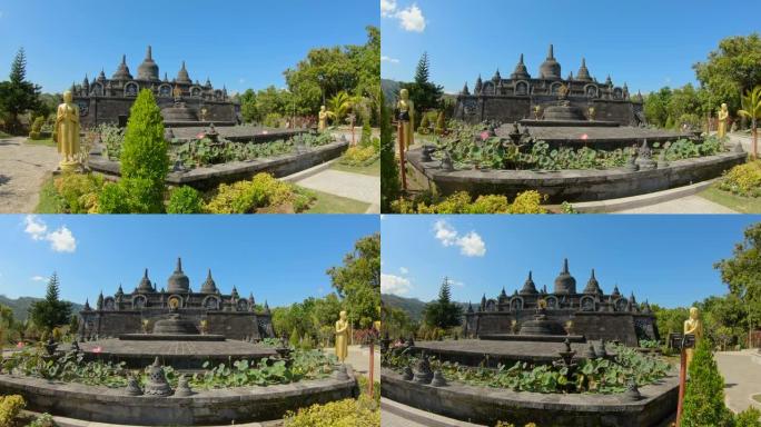 印度尼西亚巴厘岛梵天Vihara Arama寺的内部。巴厘岛旅游概念