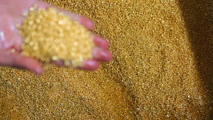 金颗粒金色金子视频素材