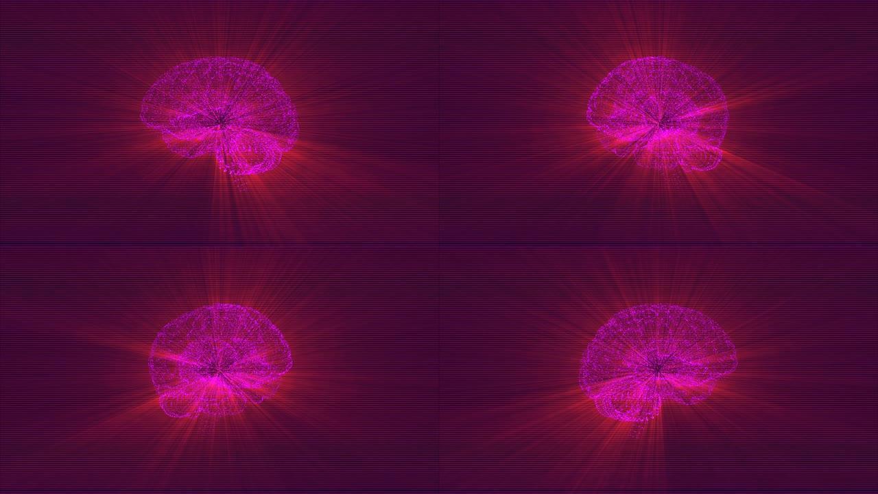 旋转的人脑从外部电源充电。