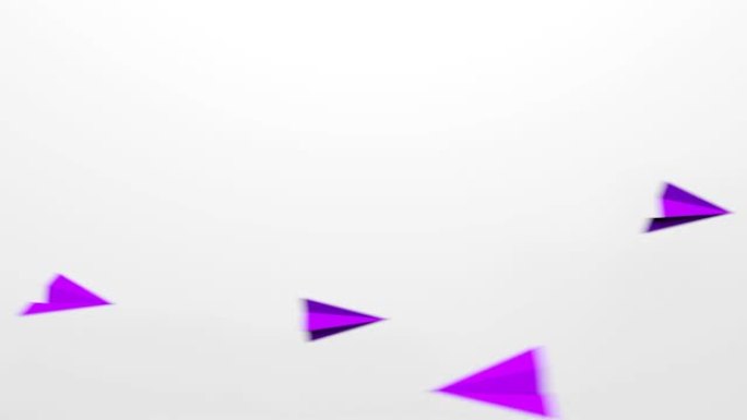 白色背景上的飞行循环紫色纸平原