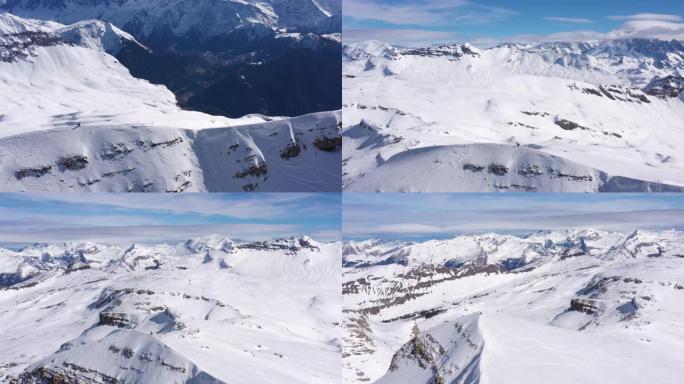 在法国大Massif滑雪区滑雪的人