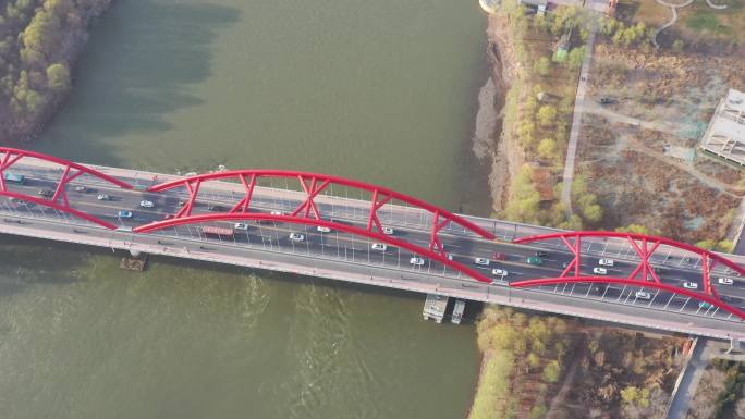 兰州雁滩黄河大桥航拍 1