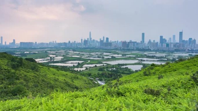 时间流逝香港边境中国深圳市