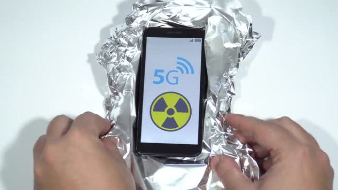 铝箔智能手机壳和5g危险标志