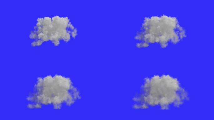 蓝色背景上的Cg烟雾动画
