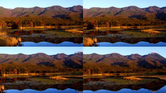 日本北海道知床湖高视角宣传片全景全貌