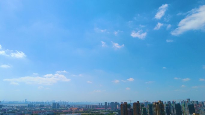 城市蓝天白云风景延时摄影视频素材46