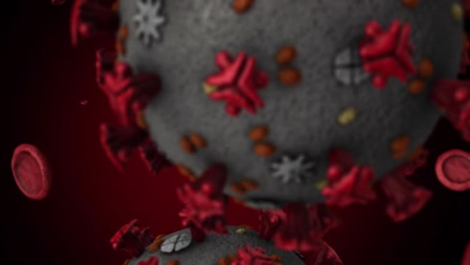 冠状病毒和红细胞缩小