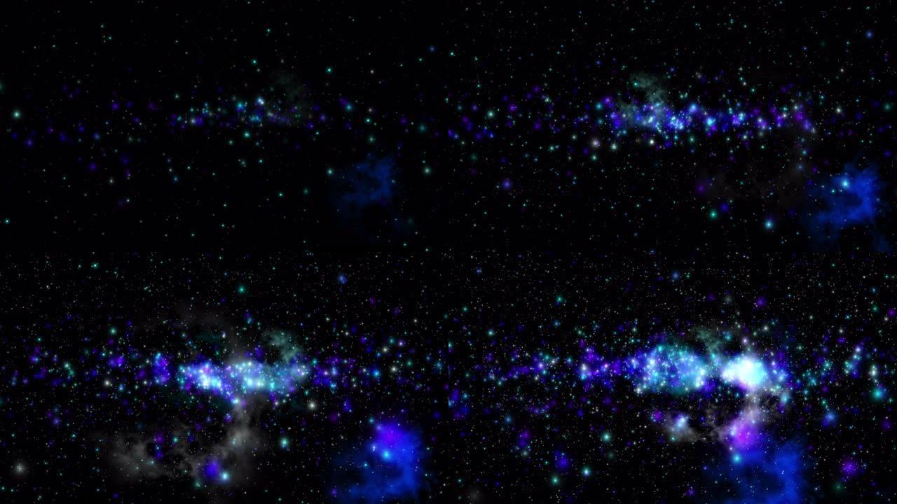 太空行星、恒星和银河动画4K