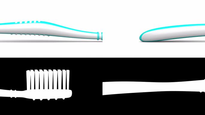 没有商标。我自己设计的牙刷。3D插图。