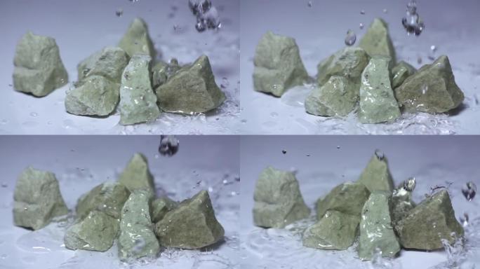 水滴落在石头上物理实验化学实验水滴石穿