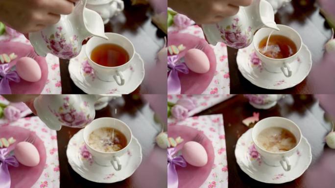 为复活节喝一杯水果茶
