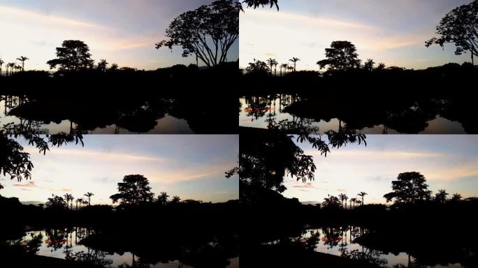 日出在东园。加拉加斯,委内瑞拉。