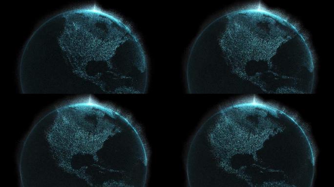 数字数据地球仪-3d地球动画