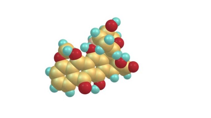 旋转表柔比星药物分子结构