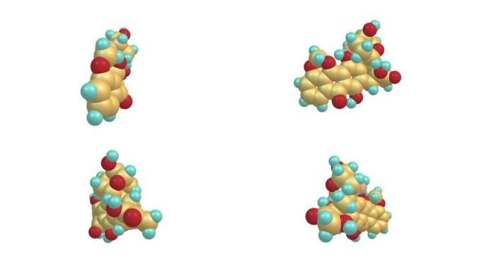 旋转表柔比星药物分子结构