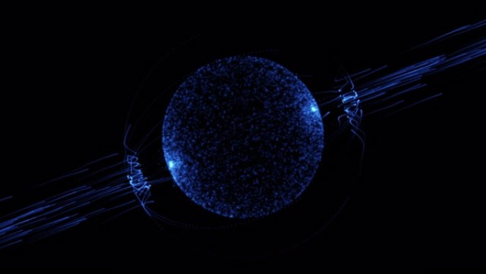 蓝光袭击了一个无法穿透的大气层中的地球仪
