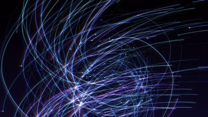 数字网络粒子光线线条光纤科技