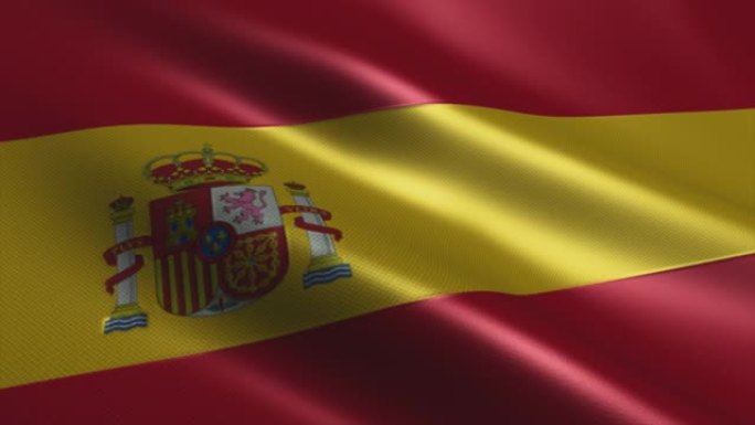 西班牙国旗高细节-循环股票视频