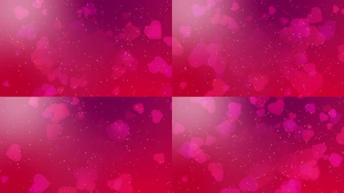 情人节抽象粉色洋红色背景，红心