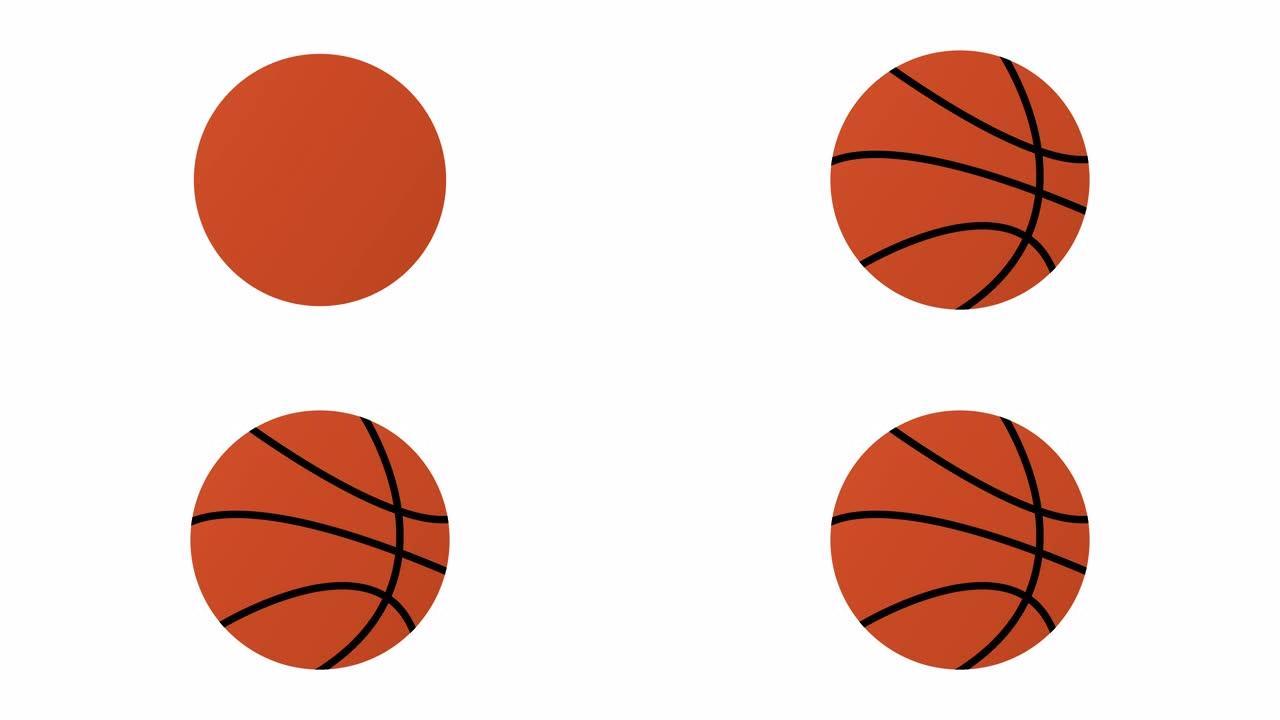 篮球运动图标出现动画
