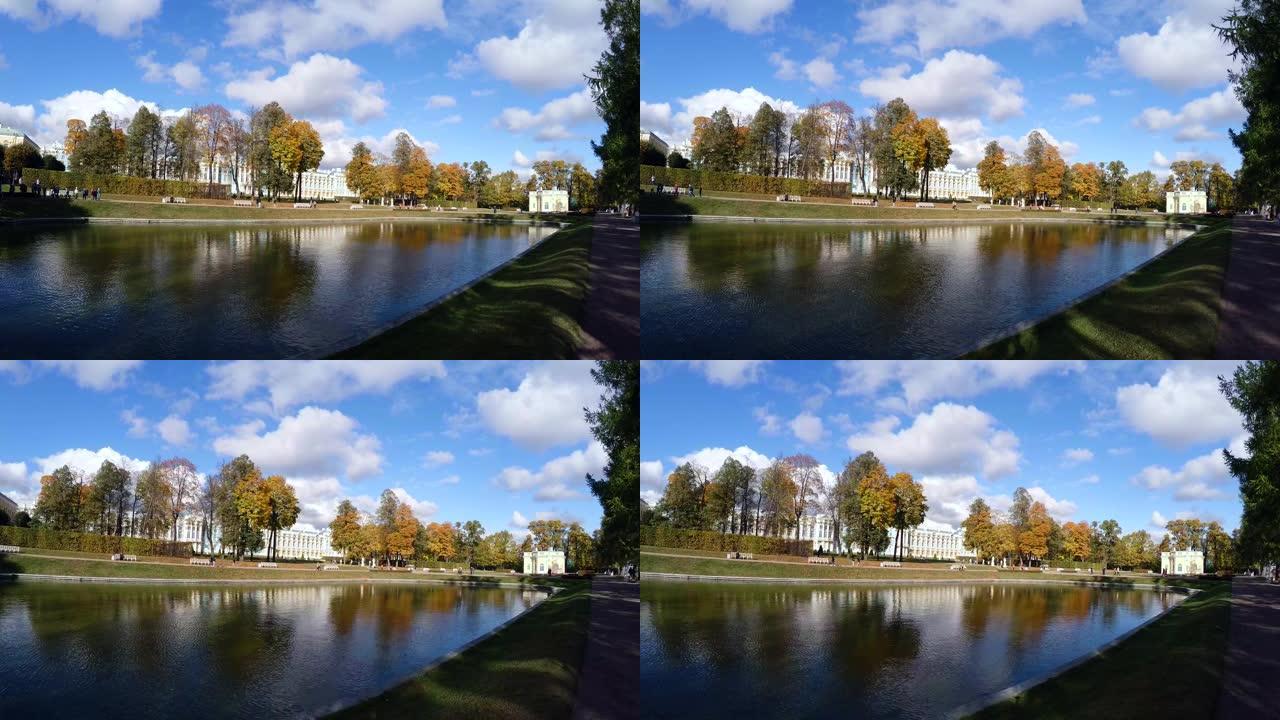 凯瑟琳宫。普希金.凯瑟琳公园。Tsarskoye Selo。4K。