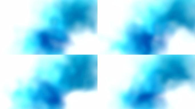 亮蓝色液体流动烟雾抽象视频动画