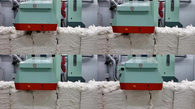 纺织厂的梳棉机素材