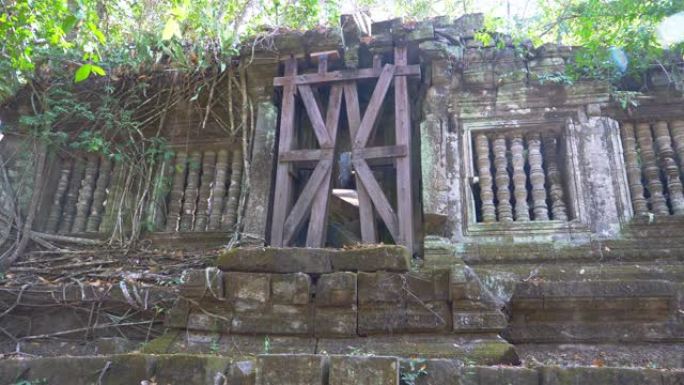 柬埔寨Sieam Ream丛林森林中部的Beng Mealea古庙ruines