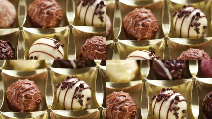 美食巧克力糖果特写-滑动镜头