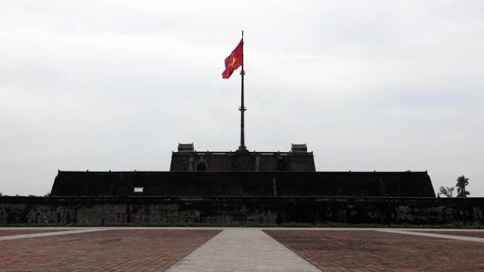 越南顺化城堡的旗帜