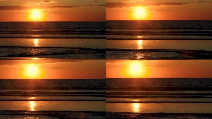 加利福尼亚州圣地亚哥的特里派恩和拉霍亚海滩的日落